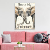 永遠の芸術を愛する象 キャンバスプリント (インサイチュ (リビング))