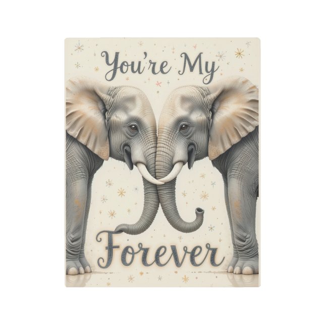 永遠の芸術を愛する象 メタルプリント (正面)