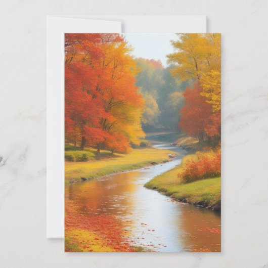 永遠の芸術、紅葉の渓流 シーズンカード (正面)
