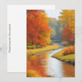 永遠の芸術、紅葉の渓流 シーズンカード (正面/裏面)
