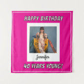 永遠の若さ ヴィンテージ写真の誕生日 タペストリー (正面)