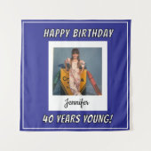 永遠の若さ ヴィンテージ写真の誕生日 タペストリー (正面)