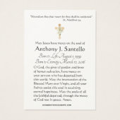 永遠の葬儀の救済母祈りの言葉聖札 (裏面)