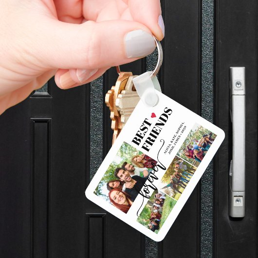 永遠の親友のカスタムフォトコラージュ名 キーホルダー