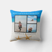 永遠の親友 フォト コラージュ ヒトデ ビーチ クッション (裏面)