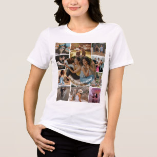 永遠の親友 11枚の写真を並べた 友情のコラージュ トライブレンドTシャツ