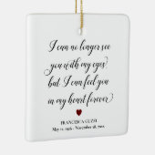 永遠の記念引用文に私のハートであなたを参照 セラミックオーナメント (右)