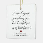 永遠の記念引用文に私のハートであなたを参照 セラミックオーナメント (左)
