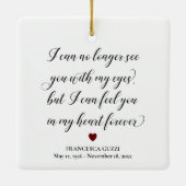 永遠の記念引用文に私のハートであなたを参照 セラミックオーナメント (裏面)