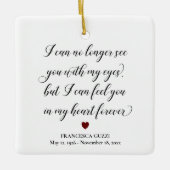 永遠の記念引用文に私のハートであなたを参照 セラミックオーナメント (正面)