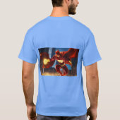 「永遠の警戒:スーパーヒーローがタトゥーを解放 Tシャツ (裏面)