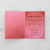 永遠の贈り物の美しいクリスマス シーズンカード (内部)