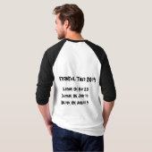 永遠の赤いEternEvil旅行コンサートT Tシャツ (裏面フル)