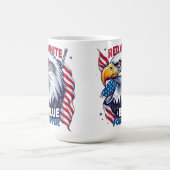 永遠の赤白青アメリカ国旗愛国心 コーヒーマグカップ (中央)