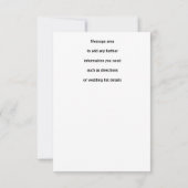 💍永遠の輝き：ワイルドコア結婚式招待状 招待状 (裏面)