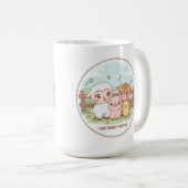 永遠の農場の友達 - かわいい&ほのぼの コーヒーマグカップ (正面右)