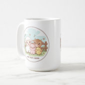 永遠の農場の友達 - かわいい&ほのぼの コーヒーマグカップ (正面左)