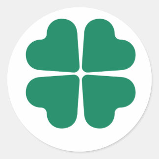 永遠の運：四葉デザイン ラウンドシール