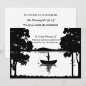 永遠の釣り 追悼 黒と白 招待状 (正面/裏面)