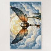 永遠の鍵 - スチームパンクの翼 ジグソーパズル (縦)