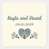 永遠の開花結婚ズのカスタム スクエアシール (正面)