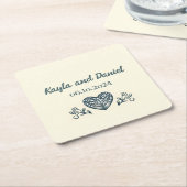 永遠の開花 スクエアペーパーコースター (アングル)