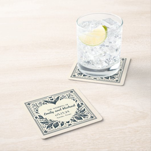 永遠の開花 スクエアペーパーコースター (インサイチュ)