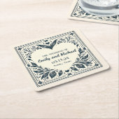 永遠の開花 スクエアペーパーコースター (アングル)