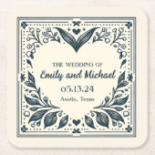 永遠の開花 スクエアペーパーコースター (正面)