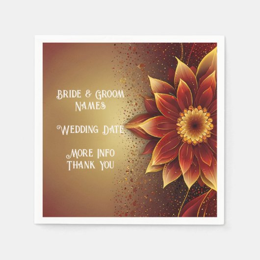 永遠の開花：永遠の愛のお祝い スタンダードカクテルナプキン (正面)