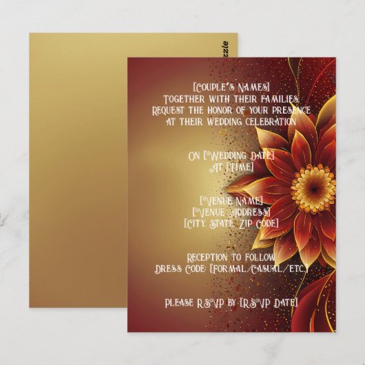 永遠の開花：永遠の愛のお祝い ポストカード (正面/裏面)