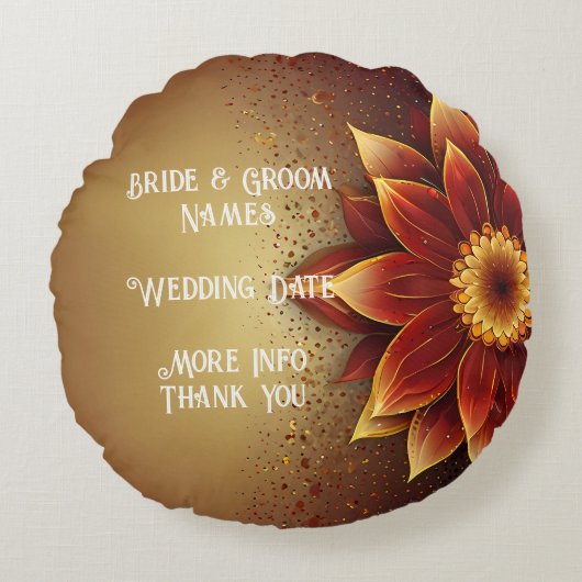 永遠の開花：永遠の愛のお祝い ラウンドクッション (正面)