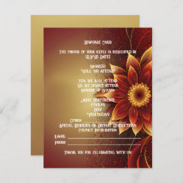 永遠の開花：永遠の愛のお祝い 出欠カード