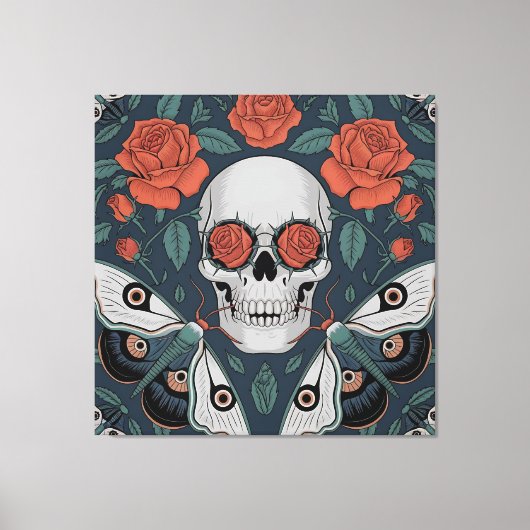 永遠の開花：生と死の踊り キャンバスプリント (正面)