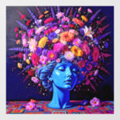 「永遠の開花」 – 超現実カラフルポートレート ウィンドウサイン (シート)