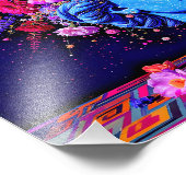 「永遠の開花」 – 超現実カラフルポートレート フォトプリント            (角)