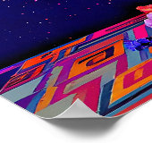 「永遠の開花」 – 超現実カラフルポートレート ポスター (角)