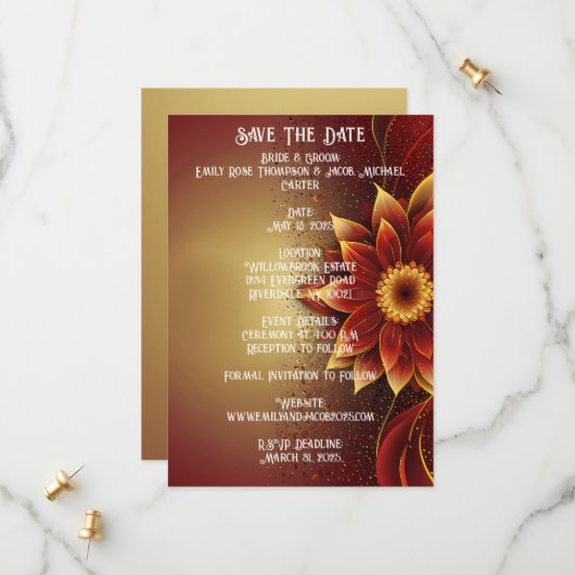 永遠の開花A永遠の愛のお祝い セーブザデート (正面/裏面インサイチュ)