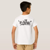 永遠の青+ピンクの勾配のワイシャツの後輩 Tシャツ (裏面フル)