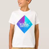 永遠の青+ピンクの勾配のワイシャツの後輩 Tシャツ (正面)