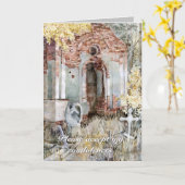 永遠の静寂の折り畳まれたグリーティングカード カード (黄色い花)