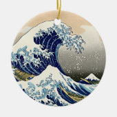 永遠の静寂:波素晴らしの浮世絵 セラミックオーナメント (正面)