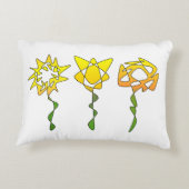 永遠の黄色の花芸術 アクセントクッション (裏面)
