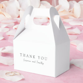永遠の黒と白のエレガントな結婚式 フェイバーボックス