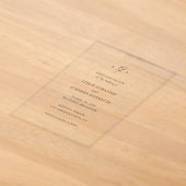 永遠の黒と白の結婚式Save the Date アクリル招待状 (レイダウン)