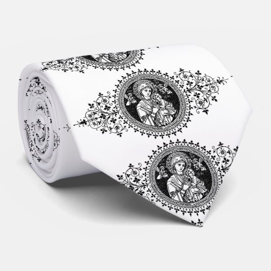 永遠の黒と白救済の母は ネクタイ (ロール)