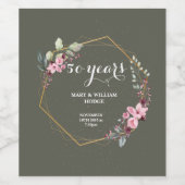 永遠の50年：思い出すべき記念日» ワインラベル (シングルラベル)