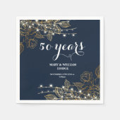 "永遠の50年: 思い出に残る記念日"  スタンダードカクテルナプキン (正面)