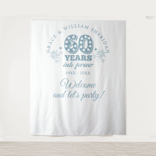 永遠の60周年記念写真用背景に飛び込め タペストリー (正面)