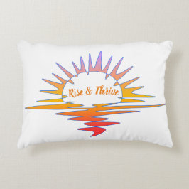 永遠の"Rise & Thrive"日の出日の入り アクセントクッション